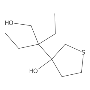 3-(2-Ethyl-1-hydroxybutan-2-yl)thiolan-3-ol结构式