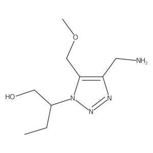 2-[4-(aminomethyl)-5-(methoxymethyl)-1H-1,2,3-triazol-1-yl]butan-1-ol结构式