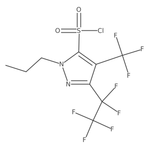 3-(1,1,2,2,2-pentafluoroethyl)-1-propyl-4-(trifluoromethyl)-1H-pyrazole-5-sulfonyl chloride结构式