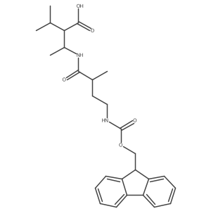 3-[4-({[(9H-fluoren-9-yl)methoxy]carbonyl}amino)-2-methylbutanamido]-2-(propan-2-yl)butanoic acid结构式