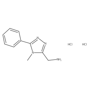 (4-Methyl-5-phenyl-4H-1,2,4-triazol-3-yl)methanamine dihydrochloride结构式
