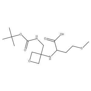 2-[[3-[[(2-Methylpropan-2-yl)oxycarbonylamino]methyl]oxetan-3-yl]amino]-4-methylsulfanylbutanoic acid Structure