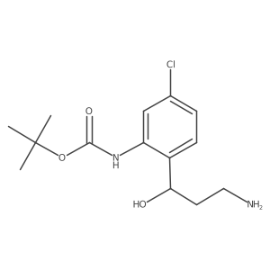 tert-butyl N-{2-[(1R)-3-amino-1-hydroxypropyl]-5-chlorophenyl}carbamate Structure