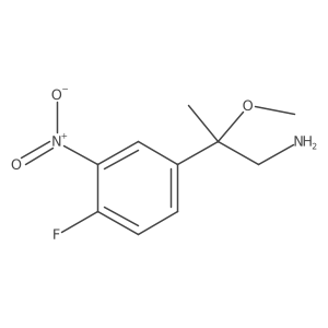 2-(4-Fluoro-3-nitrophenyl)-2-methoxypropan-1-amine Structure