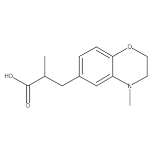 2-methyl-3-(4-methyl-3,4-dihydro-2H-1,4-benzoxazin-6-yl)propanoic acid Structure