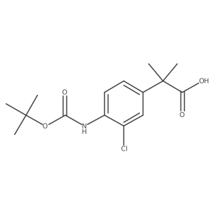 2-(4-{[(Tert-butoxy)carbonyl]amino}-3-chlorophenyl)-2-methylpropanoic acid结构式