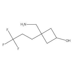 3-(Aminomethyl)-3-(3,3,3-trifluoropropyl)cyclobutan-1-ol Structure