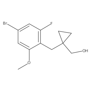 {1-[(4-Bromo-2-fluoro-6-methoxyphenyl)methyl]cyclopropyl}methanol Structure