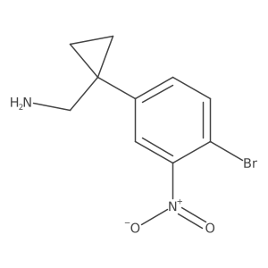[1-(4-Bromo-3-nitrophenyl)cyclopropyl]methanamine结构式