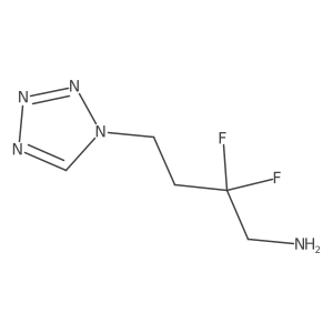 2,2-difluoro-4-(1H-1,2,3,4-tetrazol-1-yl)butan-1-amine Structure