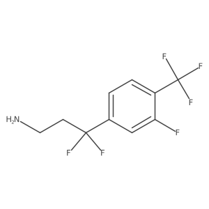 3,3-Difluoro-3-[3-fluoro-4-(trifluoromethyl)phenyl]propan-1-amine Structure