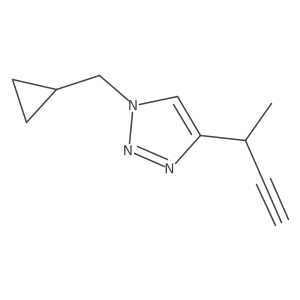 4-(but-3-yn-2-yl)-1-(cyclopropylmethyl)-1H-1,2,3-triazole结构式