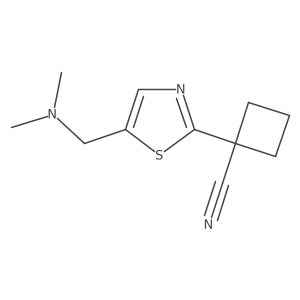 1-{5-[(Dimethylamino)methyl]-1,3-thiazol-2-yl}cyclobutane-1-carbonitrile Structure