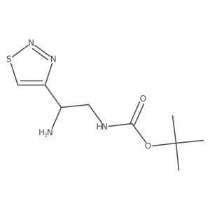 tert-butyl N-[2-amino-2-(1,2,3-thiadiazol-4-yl)ethyl]carbamate结构式