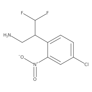2-(4-Chloro-2-nitrophenyl)-3,3-difluoropropan-1-amine Structure