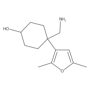 4-(Aminomethyl)-4-(2,5-dimethylfuran-3-yl)cyclohexan-1-ol结构式