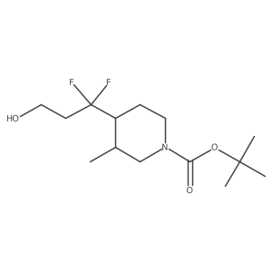 Tert-butyl 4-(1,1-difluoro-3-hydroxypropyl)-3-methylpiperidine-1-carboxylate Structure