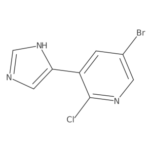 5-bromo-2-chloro-3-(1H-imidazol-4-yl)pyridine Structure