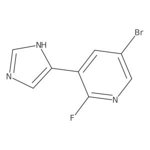 5-bromo-2-fluoro-3-(1H-imidazol-4-yl)pyridine结构式
