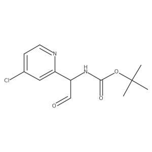 tert-butyl N-[1-(4-chloropyridin-2-yl)-2-oxoethyl]carbamate结构式