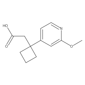 2-[1-(2-Methoxypyridin-4-yl)cyclobutyl]acetic acid结构式