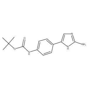 tert-butyl N-[4-(2-amino-1H-imidazol-5-yl)phenyl]carbamate结构式