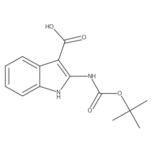 2-[(2-Methylpropan-2-yl)oxycarbonylamino]-1H-indole-3-carboxylic acid结构式
