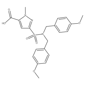 3-(N,N-Bis(4-methoxybenzyl)sulfamoyl)-1-methyl-1H-pyrazole-5-carboxylic acid Structure