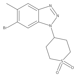 4-(6-bromo-5-methyl-1H-1,2,3-benzotriazol-1-yl)-1lambda6-thiane-1,1-dione Structure