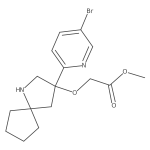 Methyl 2-{[3-(5-bromopyridin-2-yl)-1-azaspiro[4.4]nonan-3-yl]oxy}acetate Structure