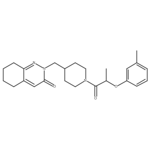 2-[[1-[2-(3-Methylphenoxy)propanoyl]piperidin-4-yl]methyl]-5,6,7,8-tetrahydrocinnolin-3-one Structure