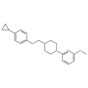 2-(4-{[(6-Cyclopropylpyridazin-3-yl)oxy]methyl}piperidin-1-yl)-4-methoxypyrimidine Structure