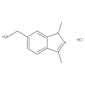 (1,3-Dimethyl-6-indazolyl)methanamine Hydrochloride结构式