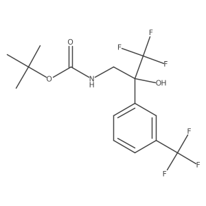 tert-butyl N-{3,3,3-trifluoro-2-hydroxy-2-[3-(trifluoromethyl)phenyl]propyl}carbamate Structure