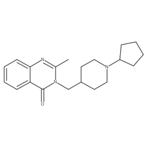 3-[(1-Cyclopentylpiperidin-4-yl)methyl]-2-methyl-3,4-dihydroquinazolin-4-one Structure