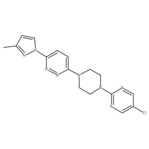 3-[4-(5-chloropyrimidin-2-yl)piperazin-1-yl]-6-(3-methyl-1H-pyrazol-1-yl)pyridazine结构式