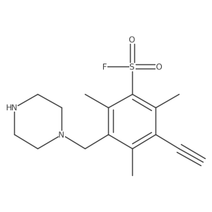 3-Ethynyl-2,4,6-trimethyl-5-[(piperazin-1-yl)methyl]benzene-1-sulfonyl fluoride Structure