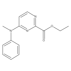Ethyl 4-[methyl(phenyl)amino]pyrimidine-2-carboxylate结构式
