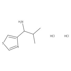 2-Methyl-1-(thiazol-4-YL)propan-1-amine dihydrochloride结构式