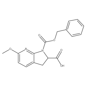 1-[(benzyloxy)carbonyl]-6-methoxy-1H,2H,3H-pyrrolo[2,3-b]pyridine-2-carboxylic acid Structure