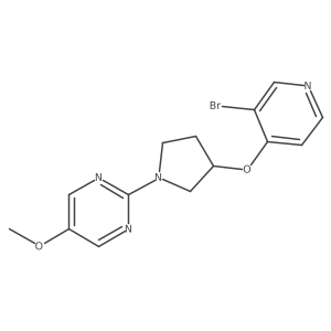2-{3-[(3-Bromopyridin-4-yl)oxy]pyrrolidin-1-yl}-5-methoxypyrimidine结构式
