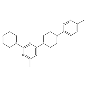 4-{4-Methyl-6-[4-(6-methylpyridazin-3-yl)piperazin-1-yl]pyrimidin-2-yl}morpholine结构式