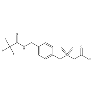 2-({4-[(2,2,2-Trifluoroacetamido)methyl]phenyl}methanesulfonyl)acetic acid结构式
