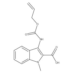 3-(allyloxycarbonylamino)-1-methyl-indole-2-carboxylic acid结构式