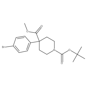 1-Tert-butyl 4-methyl 4-(4-bromophenyl)piperidine-1,4-dicarboxylate Structure