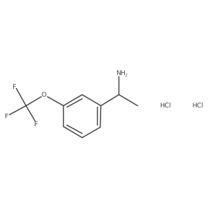 (R)-1-(3-(Trifluoromethoxy)phenyl)ethanamine dihydrochloride结构式