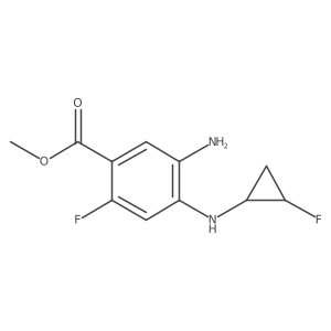 Methyl 5-amino-2-fluoro-4-(((1S,2R)-2-fluorocyclopropyl)amino)benzoate Structure