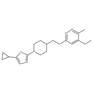 6-{[1-(5-Cyclopropyl-1,3,4-thiadiazol-2-yl)piperidin-4-yl]methoxy}-4-ethyl-3-methylpyridazine Structure