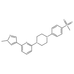 2-[4-(4-methanesulfonylphenyl)piperazin-1-yl]-6-(1-methyl-1H-pyrazol-4-yl)pyrazine Structure