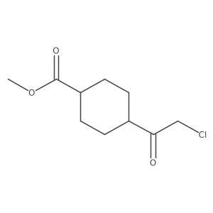 Methyl (1r,4r)-4-(2-chloroacetyl)cyclohexane-1-carboxylate结构式